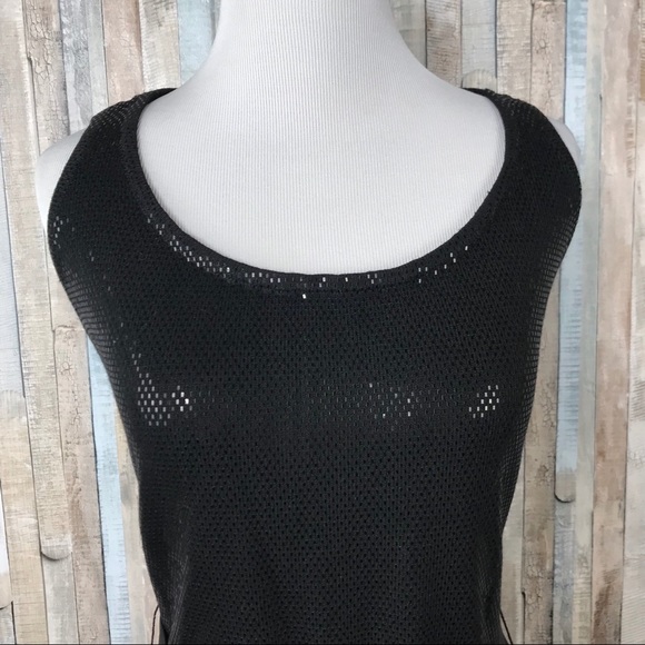 St John 6 Black Sequin Tulle Fit Flare Party Dress - Picture 4 of 8